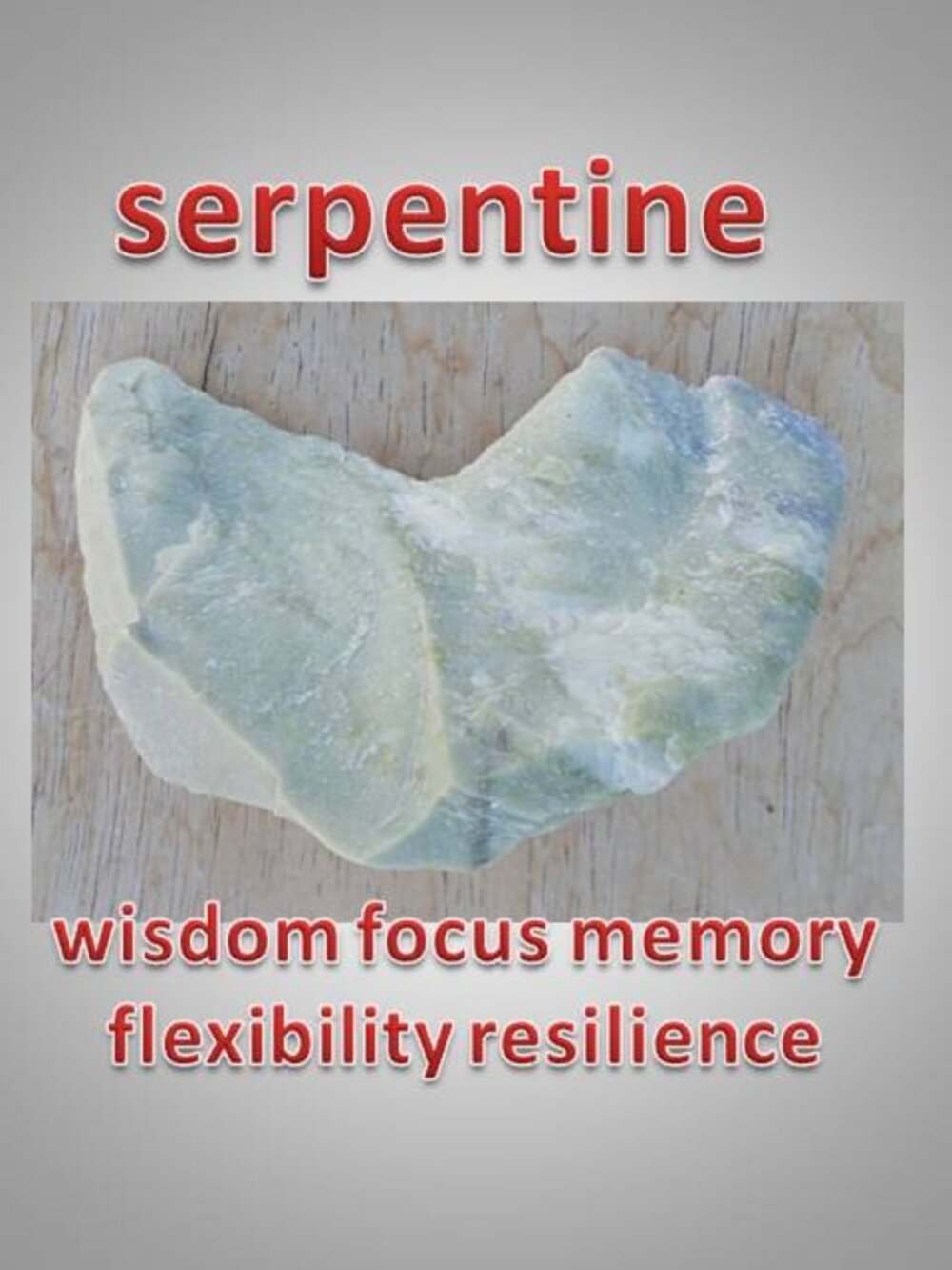 #3 serpentine raw chunk stone rock crystal Clarity Focus Problem Solving Chakra